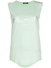 BALMAIN PRINTED LOGO TANK TOP,128535326I12617813