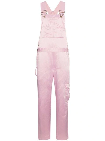 Rosie Assoulin Pink Satin吊带裤