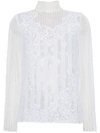 VALENTINO High neck lace top,PB3AE2I52UP12485618