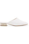 NICHOLAS KIRKWOOD CASATI EMBELLISHED LEATHER SLIPPERS