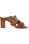 JIL SANDER BUCKLED LEATHER SANDALS