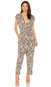 FREE PEOPLE RUFFLE YOUR FEATHERS PRINTED ONE PIECE,OB765042