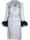 PRADA EMBELLISHED CUFF dressing gown COAT,VT6045S1811QJJ12602478