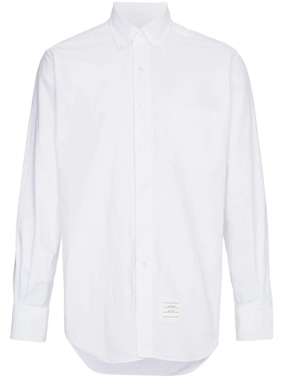 THOM BROWNE GROSGRAIN PLACKET OXFORD SHIRT,MWL010E0013912567823