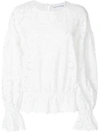 PERSEVERANCE LONDON PERSEVERANCE LONDON EMBROIDERED CUT-OUT BLOUSE - WHITE,PL0500912642887