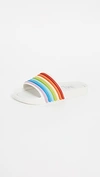 Melissa Beach 3db Rain Slides In White Multi