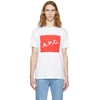 APC White & Red Box Logo T-Shirt,COCKI-H26628