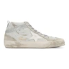 GOLDEN GOOSE WHITE & GREY MID STAR trainers,G32WS634.I3