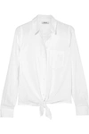 Madewell Tie-front Cotton Shirt In White