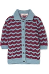 MARNI CROCHETED WOOL-BLEND CARDIGAN