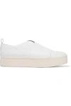 VINCE WALLACE LEATHER PLATFORM SNEAKERS,3074457345617201407