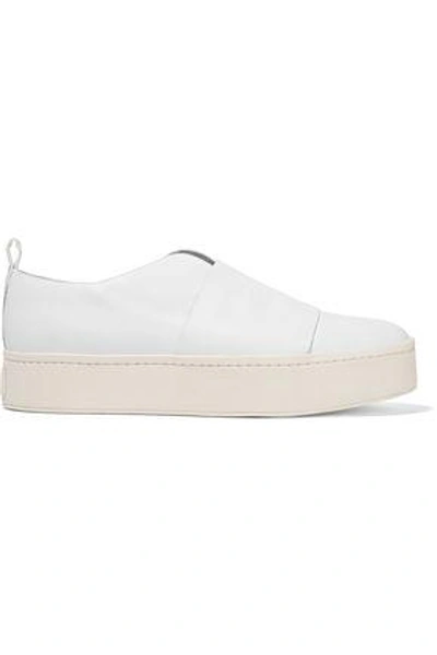 Vince Wallace Leather Platform Skate Trainers In Nocolor