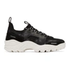 AMI ALEXANDRE MATTIUSSI AMI ALEXANDRE MATTIUSSI BLACK NEOPRENE AND LEATHER LUCKY 9 SNEAKERS,E18S406.950