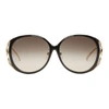 Gucci Black & Gold Round Injected Sunglasses