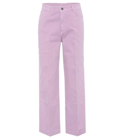 Stella Mccartney Wide-leg Cropped Jeans In Purple