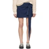 JW ANDERSON JW ANDERSON INDIGO DENIM WRAP MINISKIRT,SK41WR18