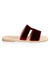 ANCIENT GREEK SANDALS Apteros Velvet Slide Sandals