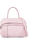 TOD'S WAVE MINI STUDDED TEXTURED-LEATHER TOTE