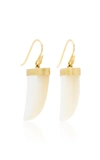 ANNETTE FERDINANDSEN TIGER CLAW 14K YELLOW GOLD MOTHER OF PEARL EARRINGS,643927