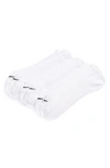 Nike Women's Everyday Lightweight Training Footie Socks (3 Pairs) In White/black
