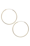 Argento Vivo Large Endless Large Hoop Earrings In Gold-plated Sterling Silver In Gold Vermeil