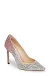 JIMMY CHOO ROMY DEGRADE GLITTER PUMP,J000101911