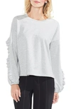 VINCE CAMUTO RUFFLE SLEEVE SWEATSHIRT,9028609