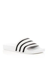 Adidas Originals Island Club Adilette 22 Ribbed Slides In Whit/black