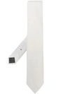 Dell'oglio Textured Silk Tie In White
