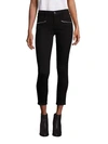 7 FOR ALL MANKIND Denim Zip Detail Ankle Skinny Jeans,0400094388176