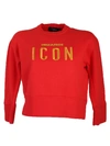 DSQUARED2 EMBROIDERED COTTON SWEATSHIRT,10356228