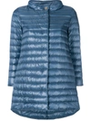 Herno Midi Padded Jacket In Blue