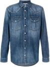 VALENTINO ROCKSTUD DENIM SHIRT,PV3DB93J4P612640185