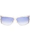 Cazal Rectangle Frame Sunglasses In Blue