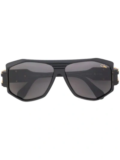 Cazal Angled Aviator Sunglasses In Black