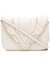ELENA GHISELLINI panelled flap handbag,B0730001001311812644323