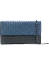 BOTTEGA VENETA BOTTEGA VENETA DENIM INTRECCIATO NAPPA CONTINENTAL WALLET - BLUE,493285VACI212633954