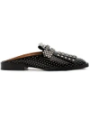 ROBERT CLERGERIE BLACK YOULA 25 STUDDED LEATHER MULES,YOULA12549862