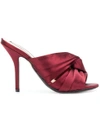 N°21 Nº21 TWISTED BOW SANDALS - RED,870012639445