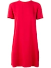 VALENTINO VALENTINO SHORTSLEEVED SHIFT DRESS - RED,PB3VAHB53NY12637166