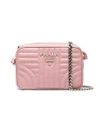 PRADA PINK DIAGRAMME LEATHER CROSS BODY BAG,1BH084VCOI2D9112541892