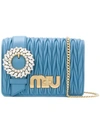 Miu Miu My Miu Shoulder Bag In Blue