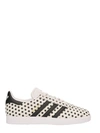 ADIDAS ORIGINALS GAZELLE W IN BLACK AND WHITE SUEDE SNEAKERS,10358371