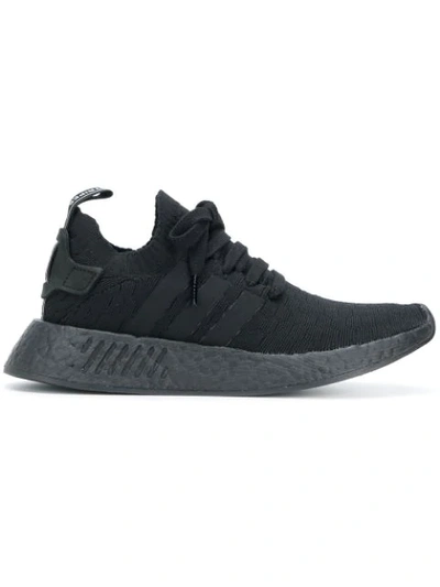 Adidas Originals Nmd_r2 Primeknit Sneakers In Black
