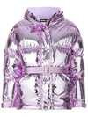 Ienki Ienki Oversized Michelin Foil Down Jacket In Pink&purple