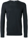 Drumohr Long-sleeved Cotton T-shirt In Grey
