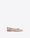 Valentino Rockstud Patent Leather Ballet Flats In Poudre