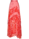 PETER PILOTTO Silk maxi skirt with floral pattern,SK20PS1812496893