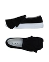 Joshua Sanders Ruched Slip-on Sneakers  In Black