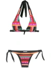 Amir Slama Embroidered Bikini Set In Multicolour